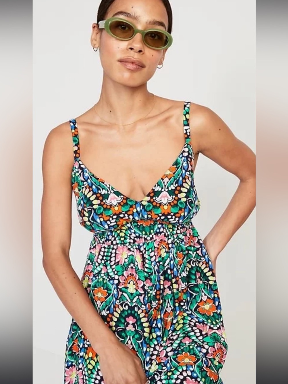 Old Navy XL Floral Print Elastic Waist Skirt — Multicolor